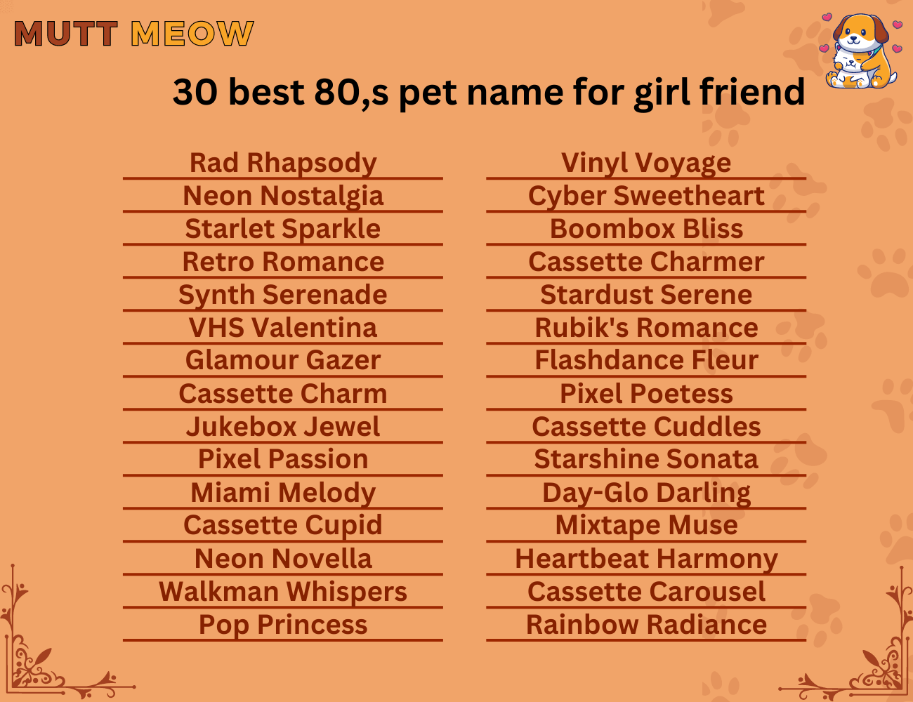 30 Best 80s Pet Names For Girlfriend