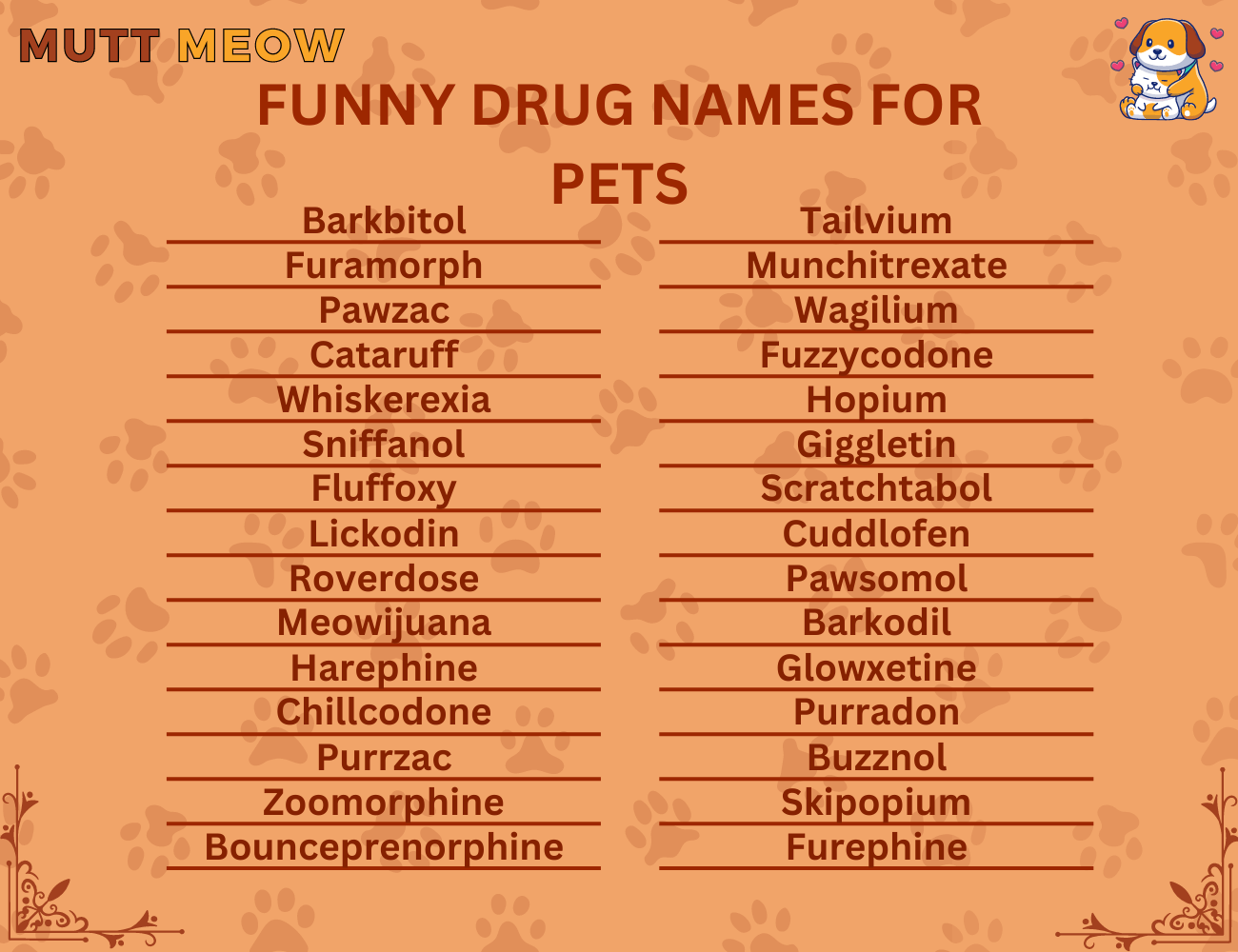 Funny Drug Names for pets (1)