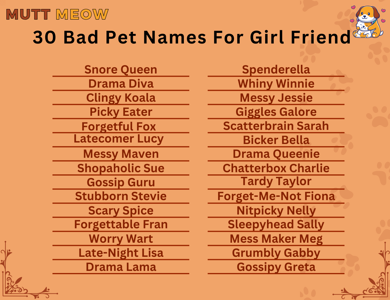 30 Bad Pet Names For Girl friend (1