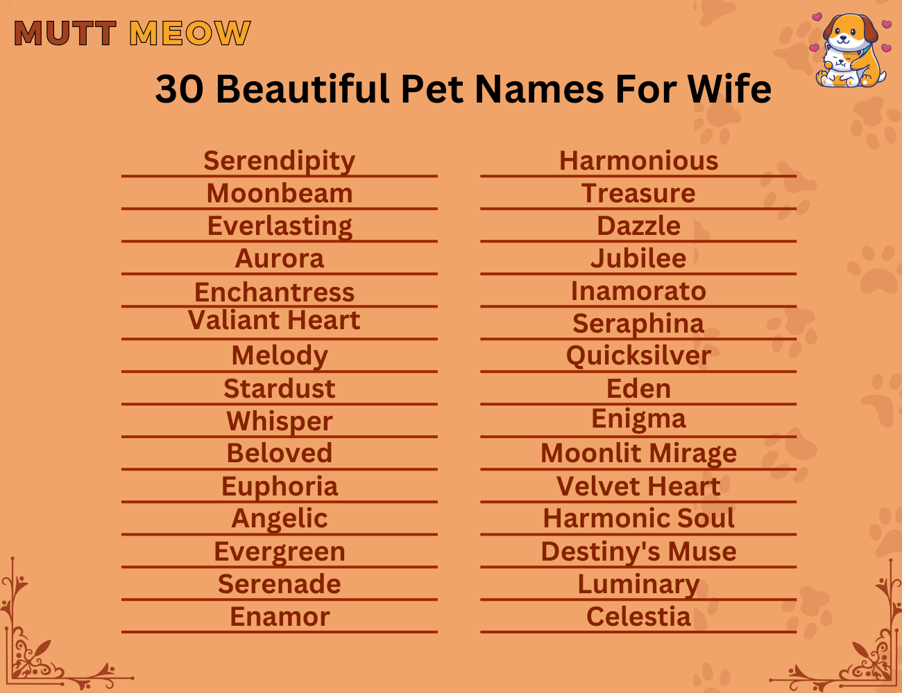 30 Beautiful Pet Names For Wife