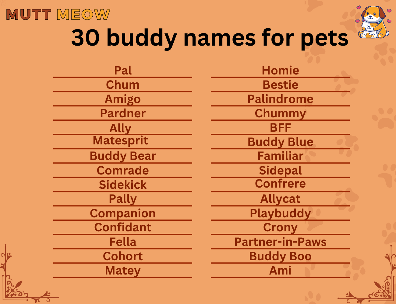 30 Buddy Names For Pets