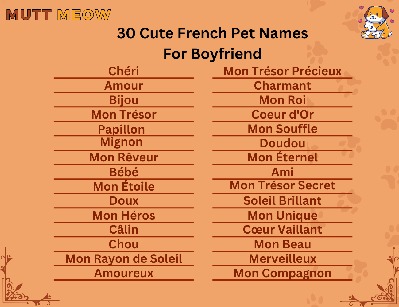 30 Cute French Pet Names For Boyfriend