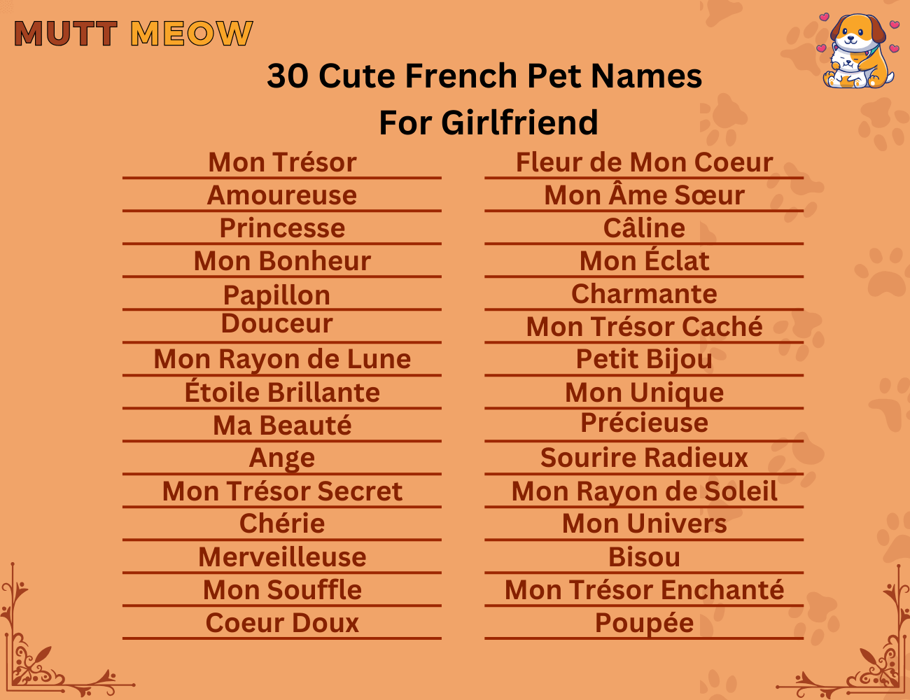 30 Cute French Pet Names For Girlfriend