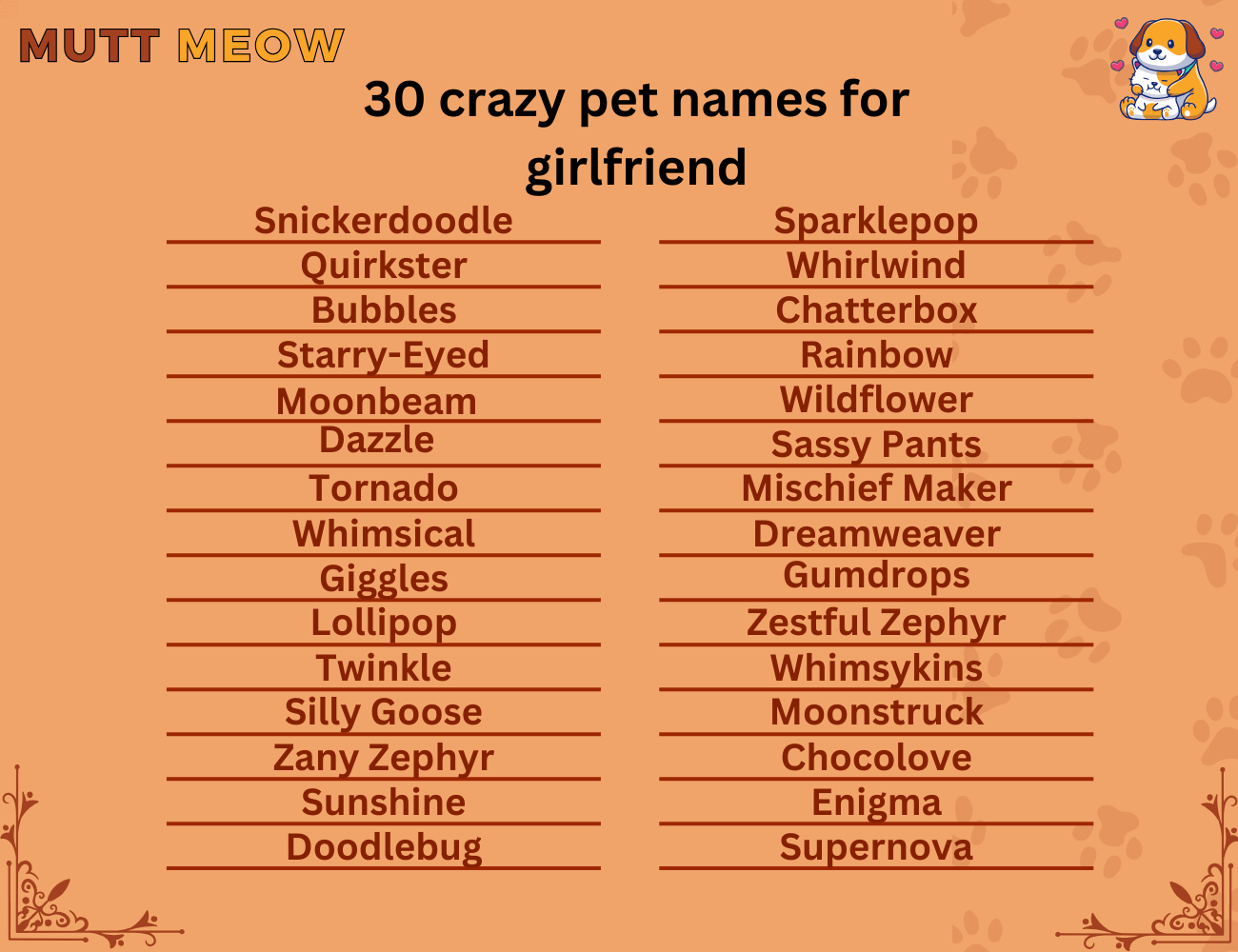 30 crazy pet names for girlfriend