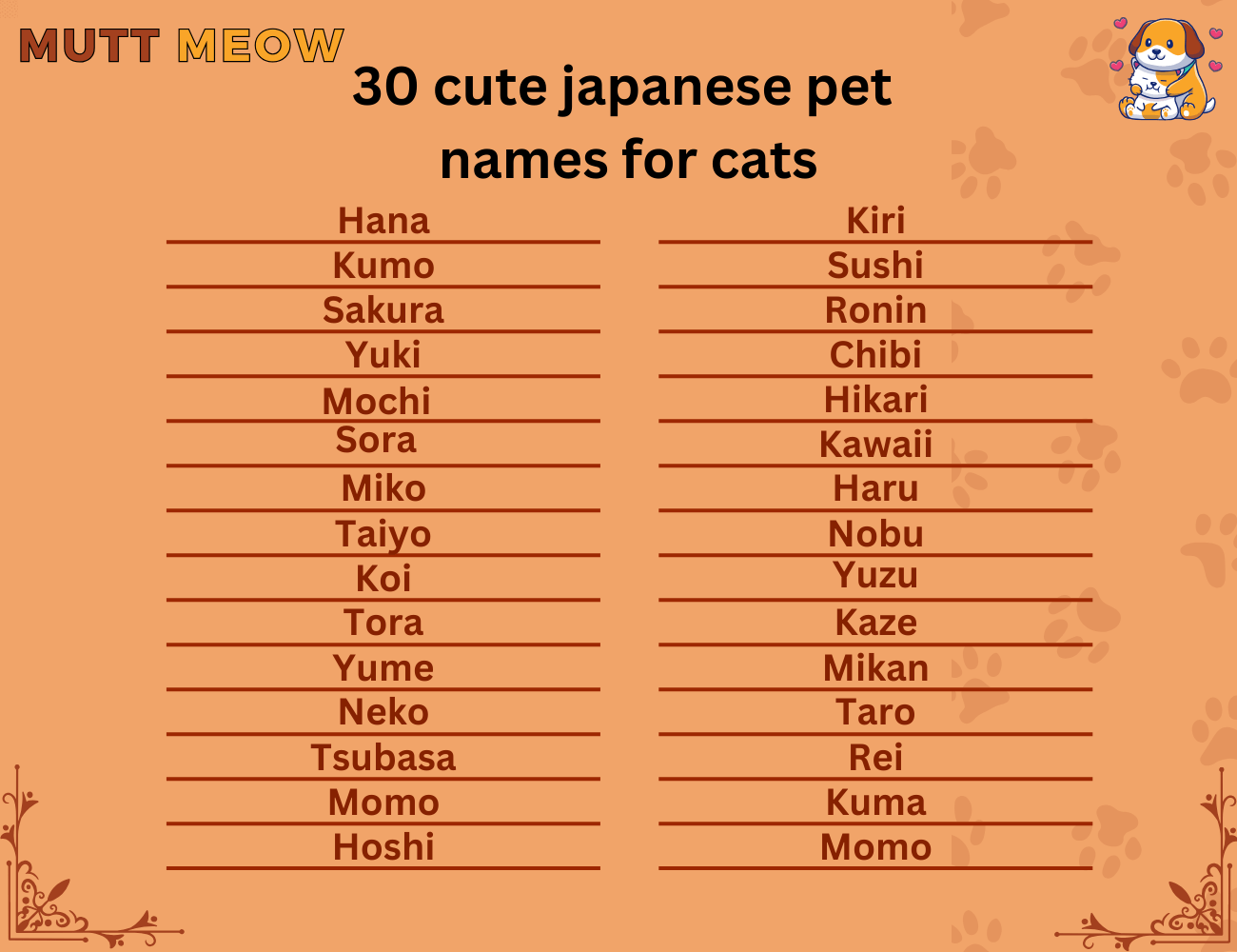 30 cute japanese pet names for cats