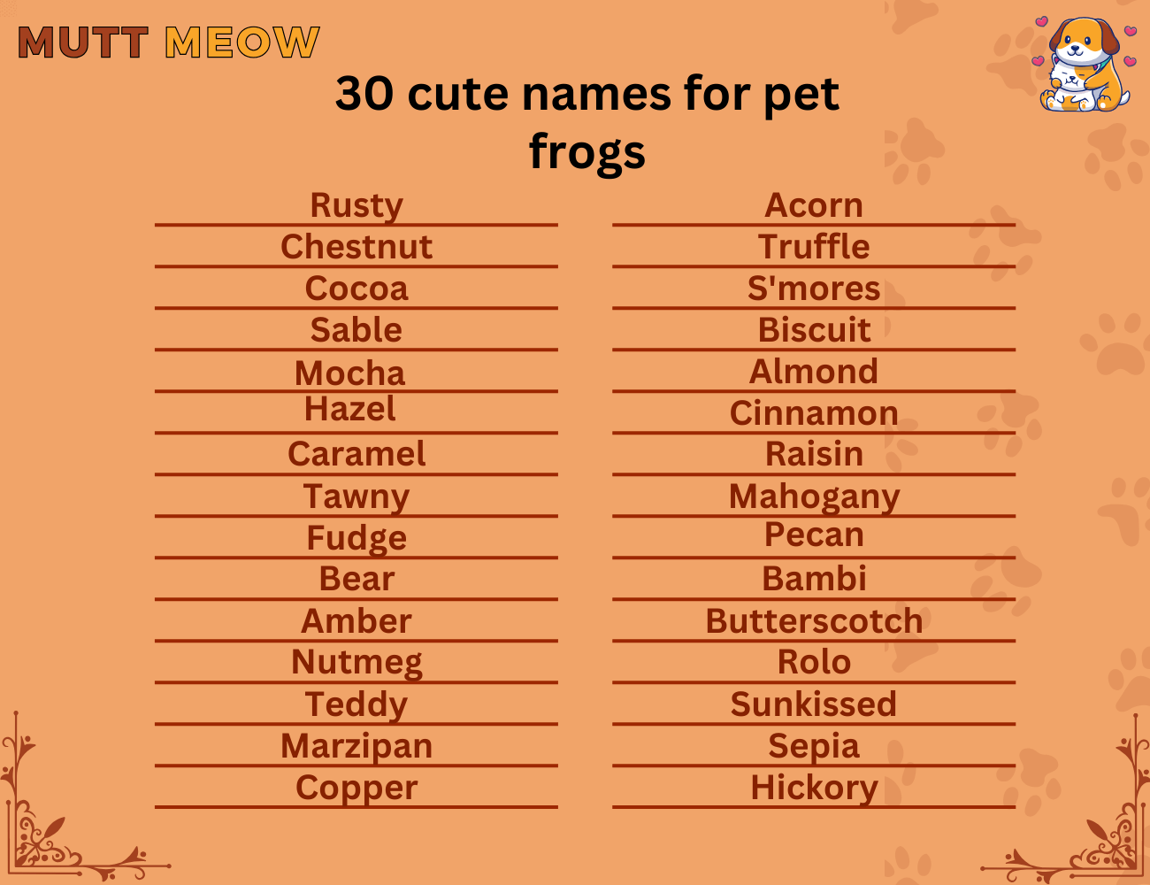 30 cute names for pet frogs