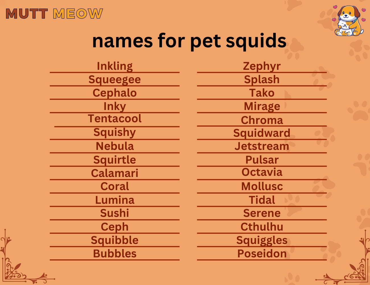 Names For Pet Squids