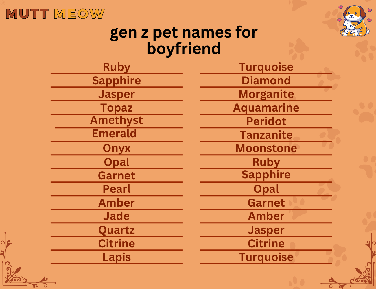 gen z pet names for boyfriend