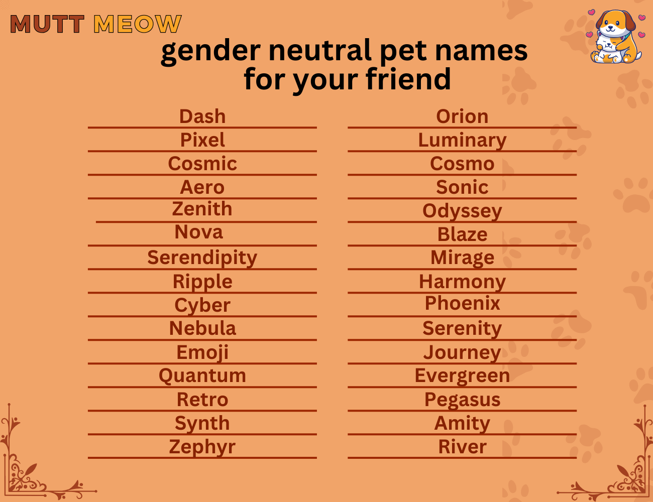 gender neutral pet names for your friend