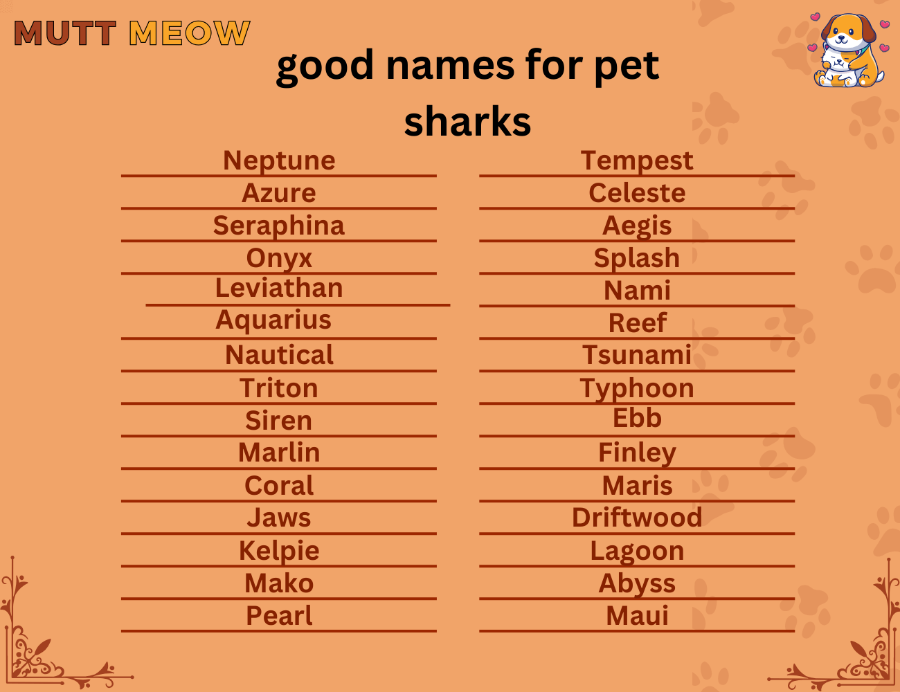 good names for pet sharks