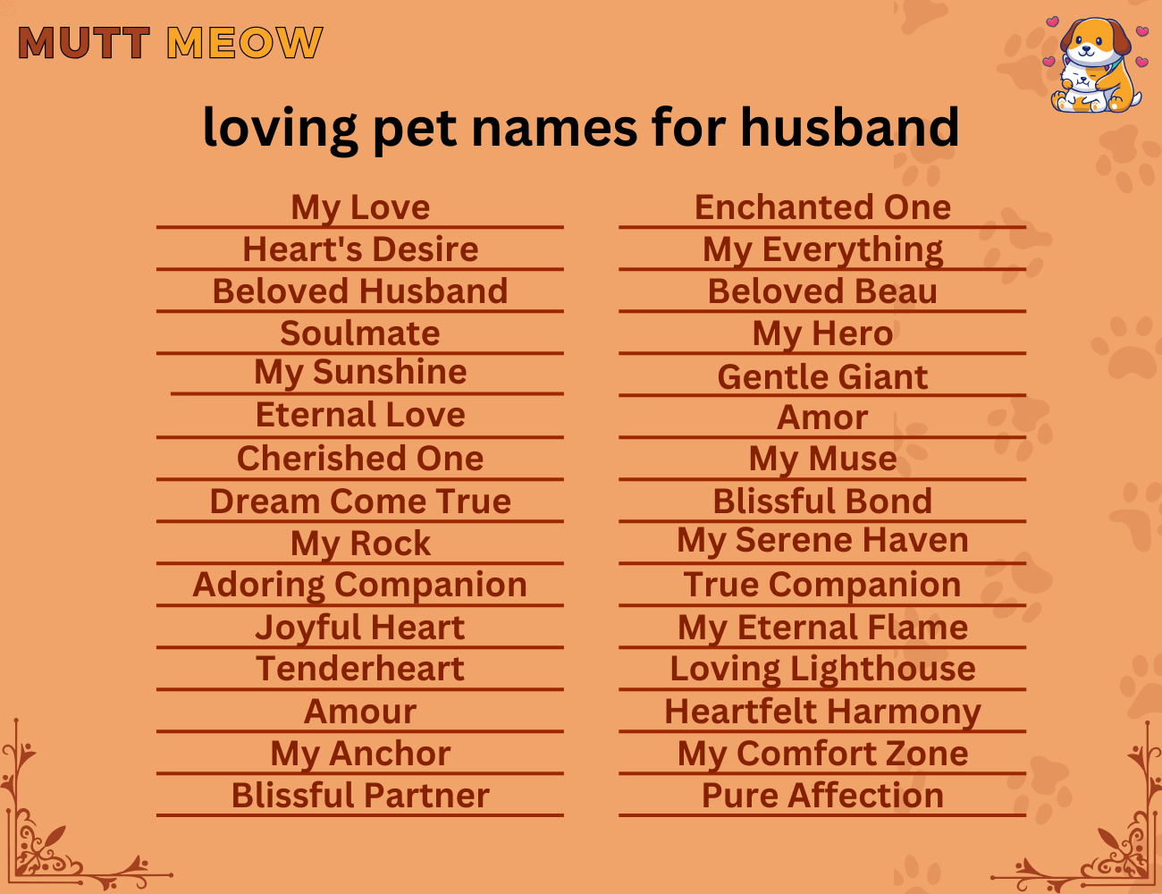 Bulk 1 Loving Pet Names For Husband 1 
