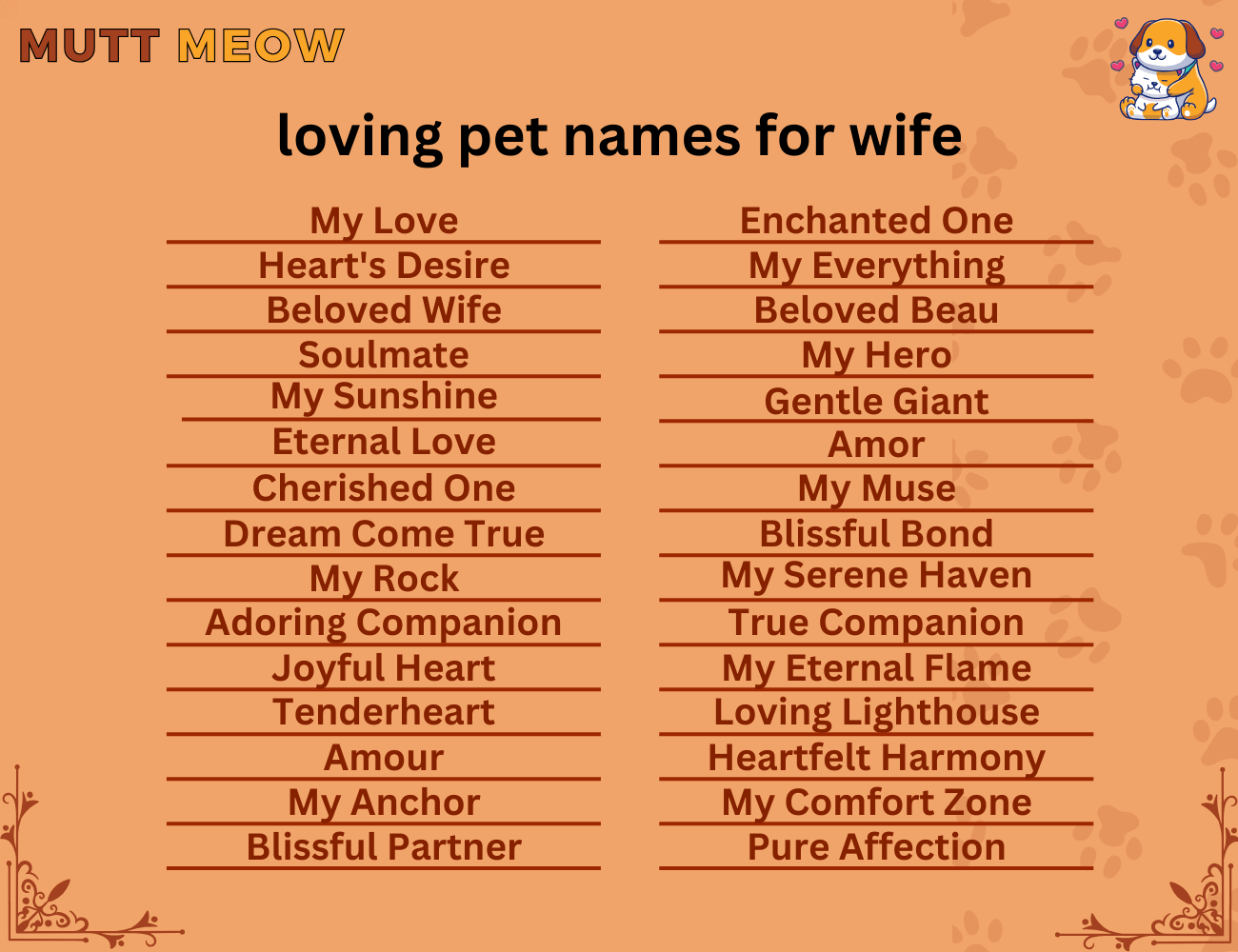 Bulk 1 Loving Pet Names For Wife 1 