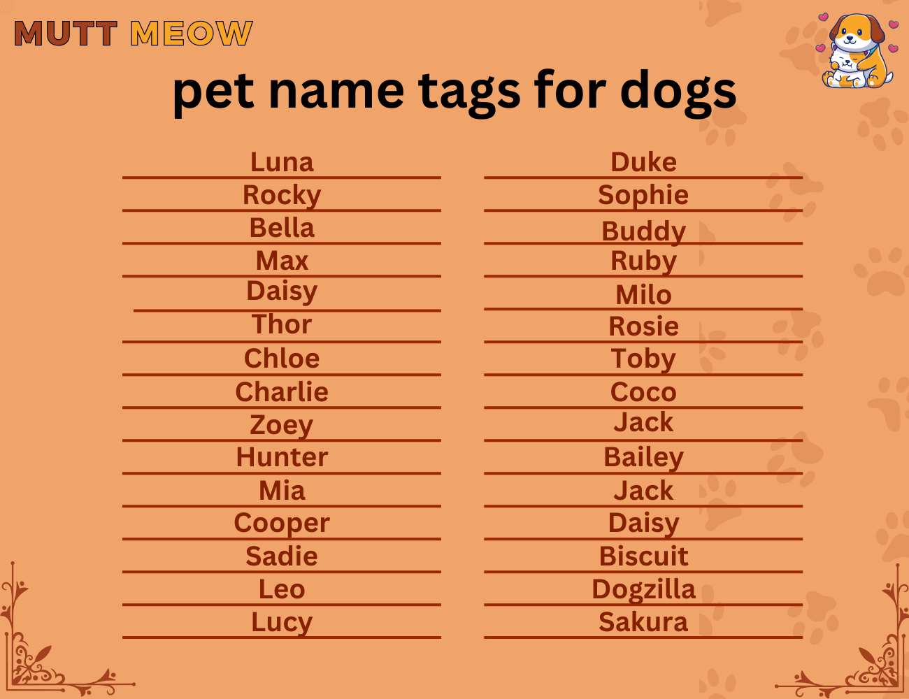 pet name tags for dogs