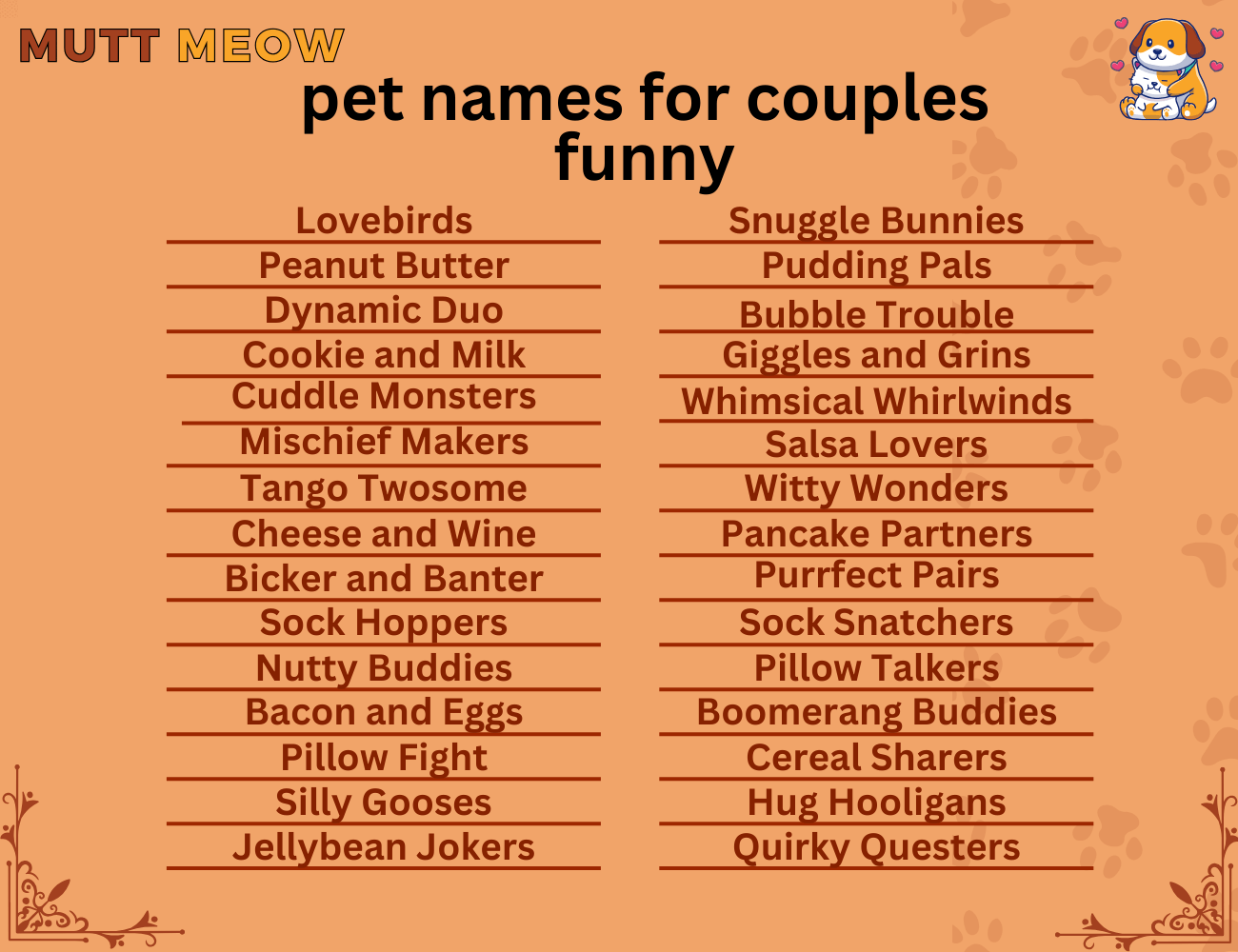 pet names for couples funny