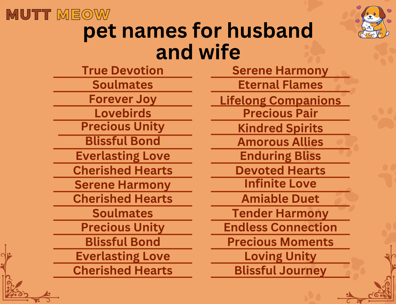 Bulk 1 Pet Names For Husband And Wife 1 