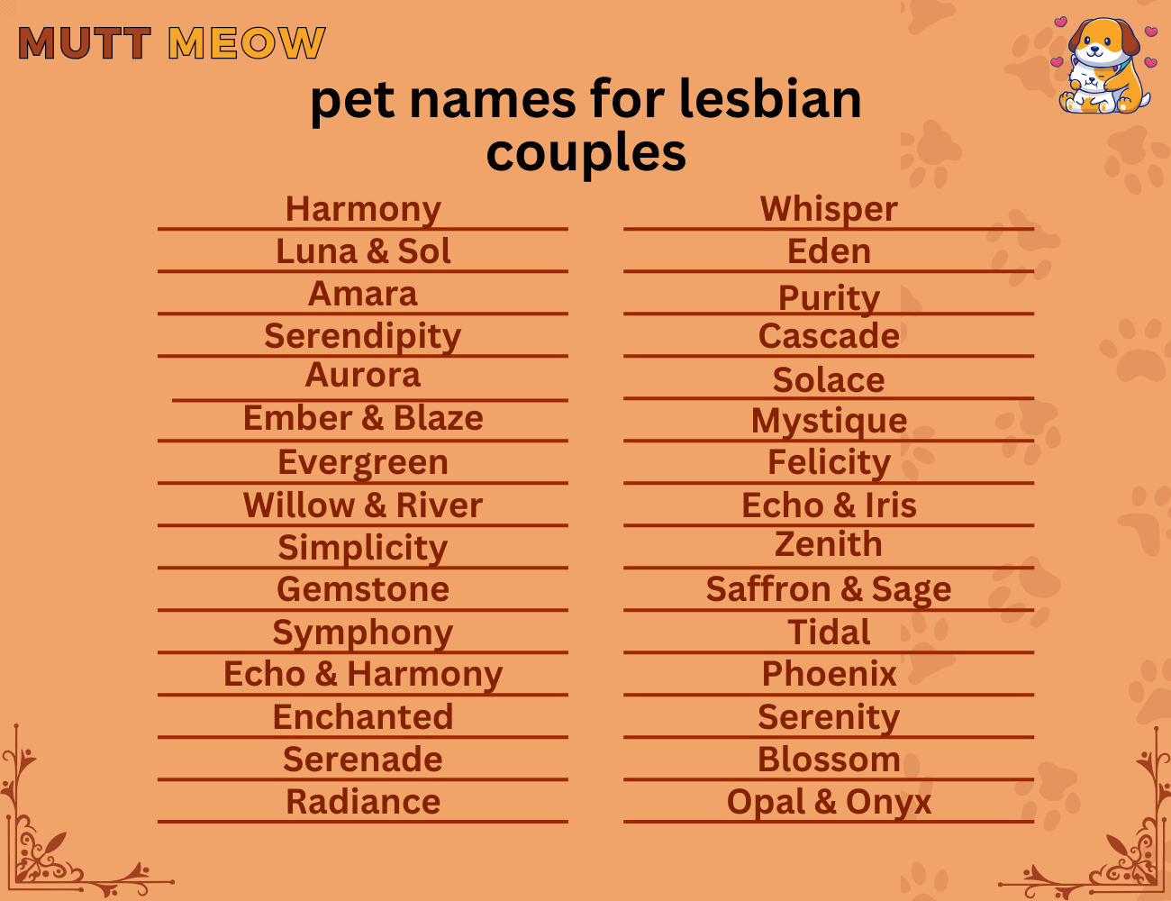 pet names for lesbian couples