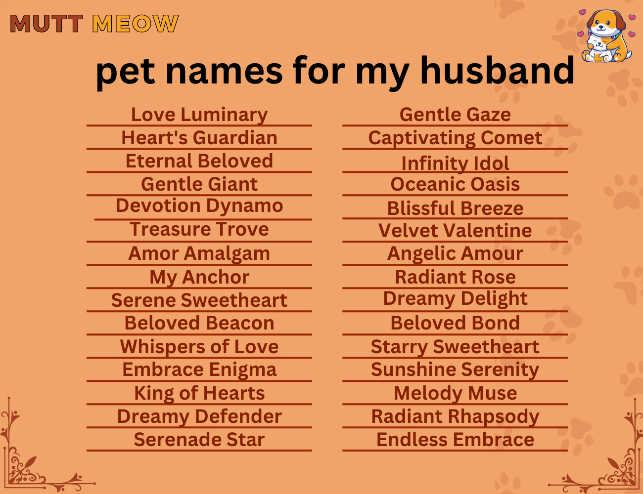 pet names for my husband