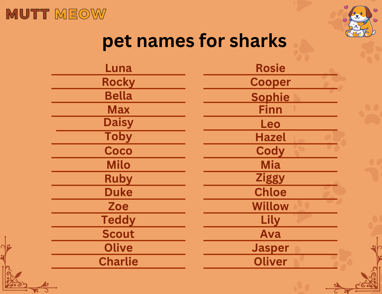 pet names for sharks