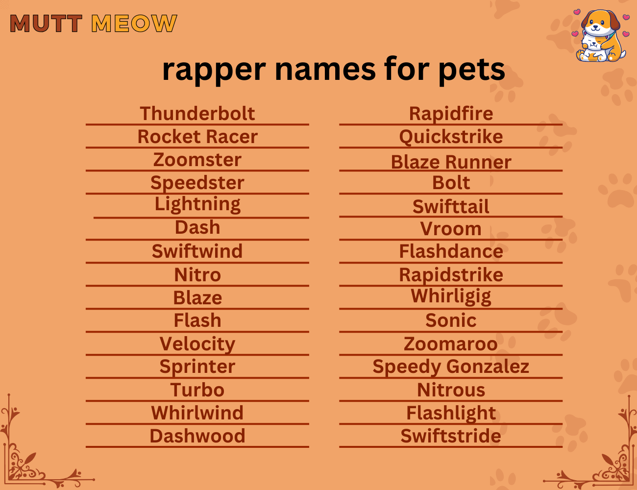 rapper names for pets
