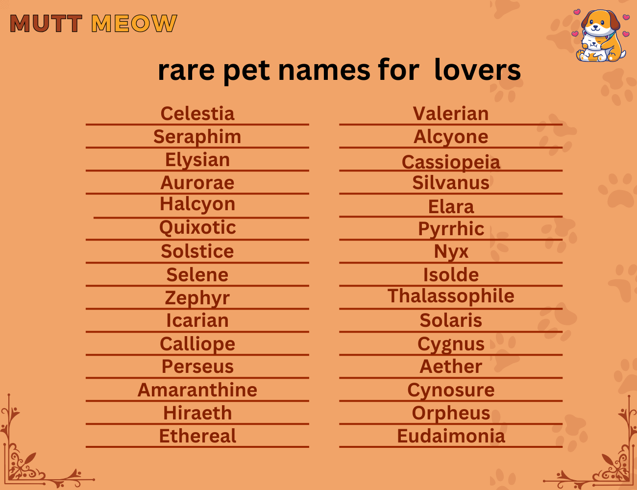 rare pet names for lovers