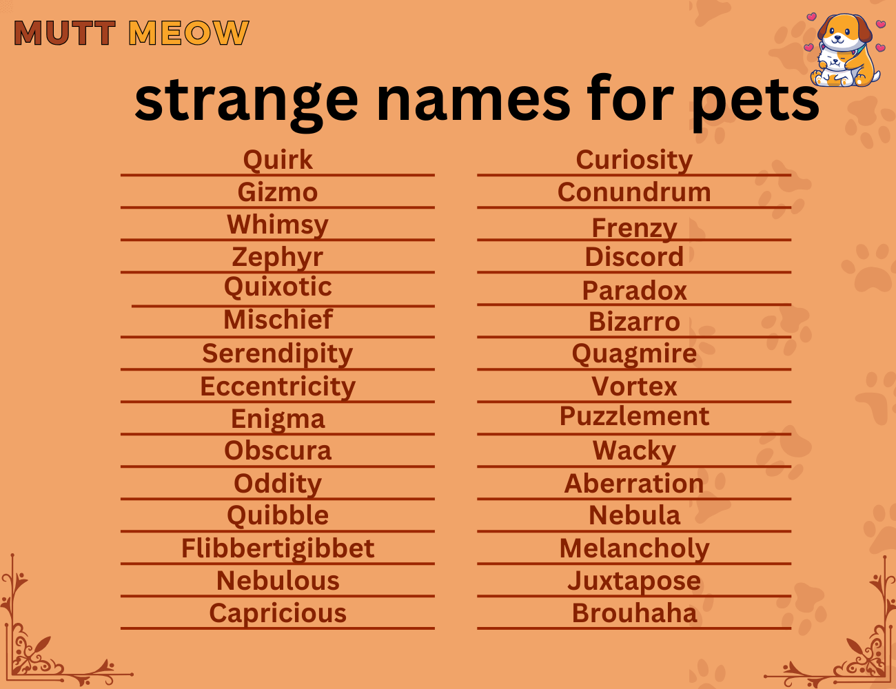 strange names for pets