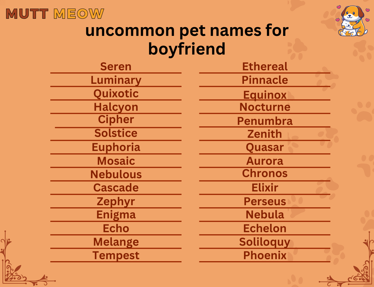uncommon pet names for boyfriend