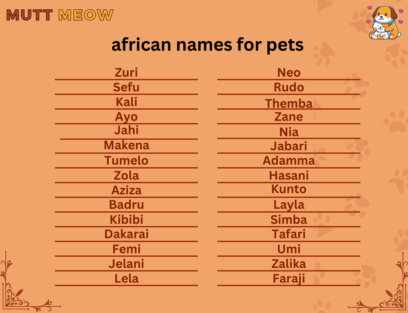african names for pets