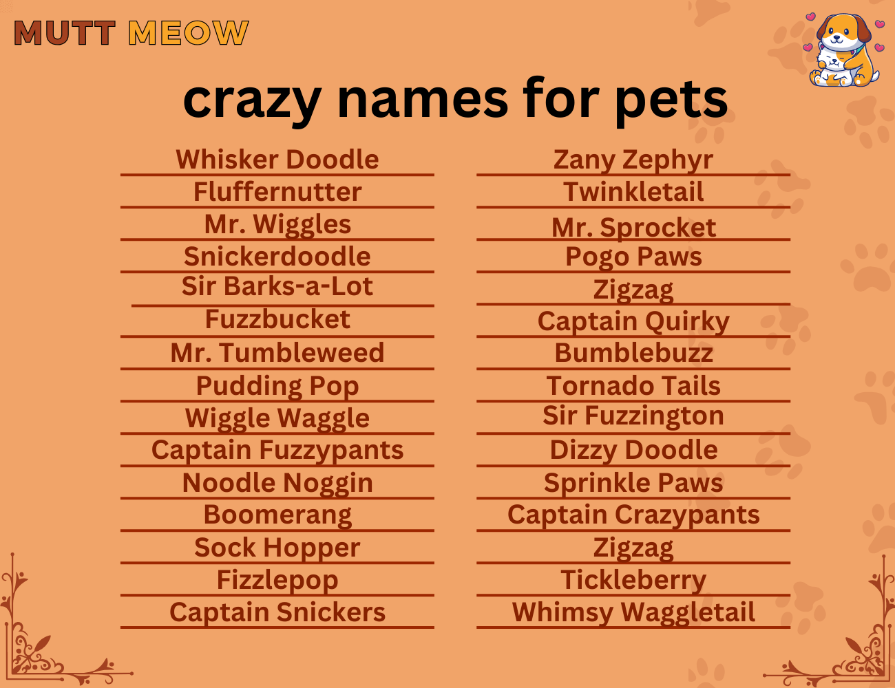 crazy names for pets