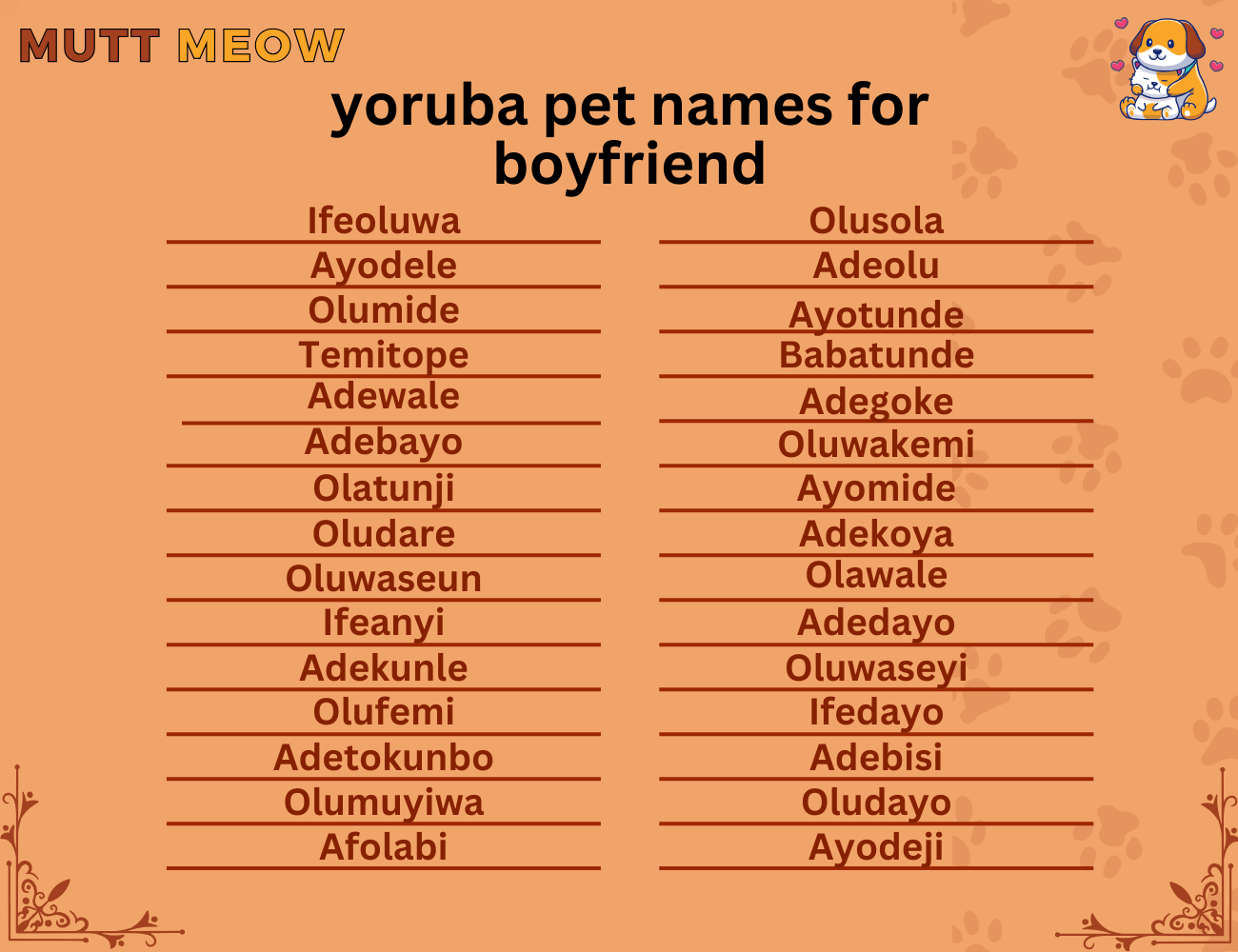 yoruba pet names for boyfriend
