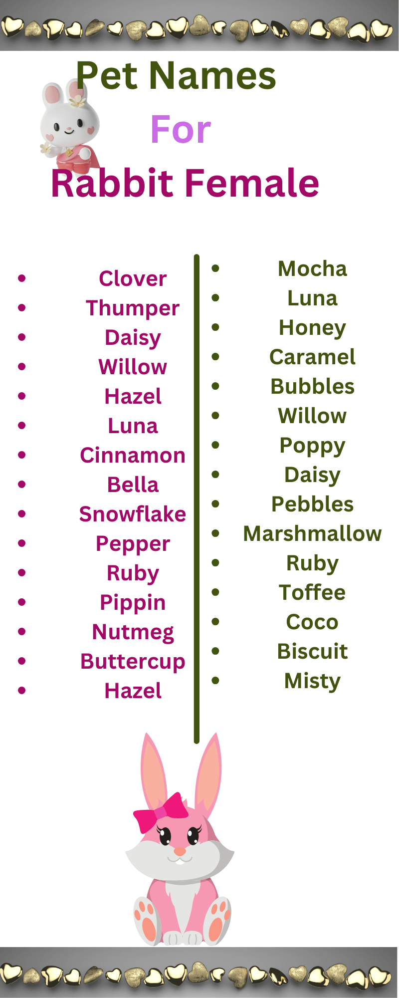 pet names for rabbit female