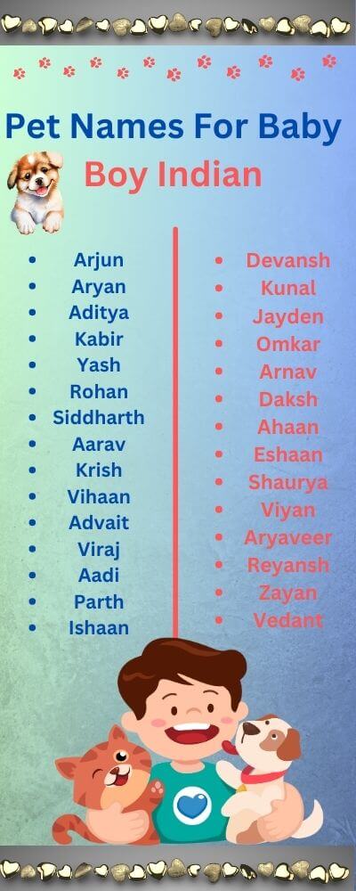 pet names for baby boy indian