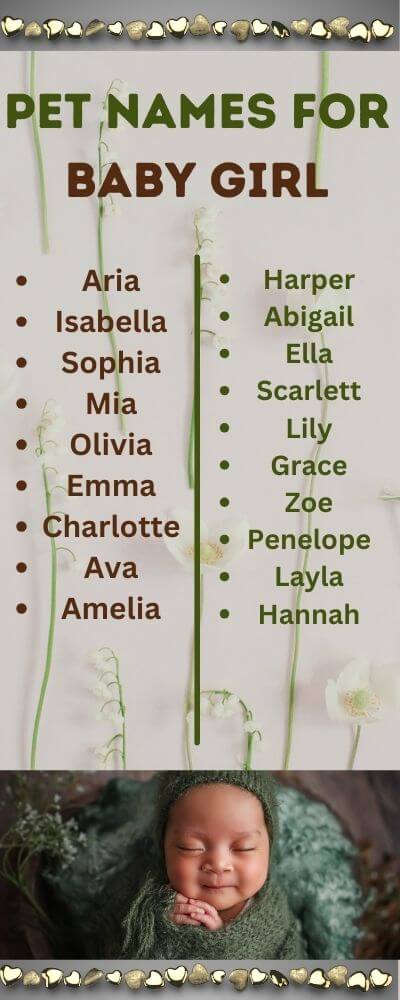 pet names for baby girls