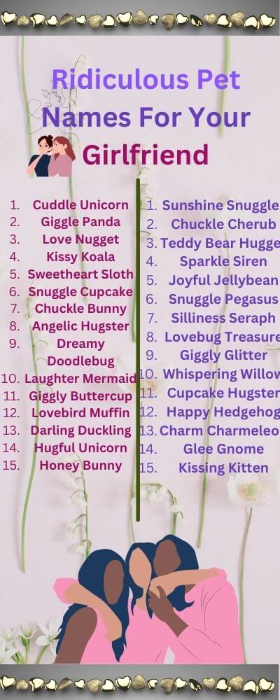 ridiculous pet names for your girlfriend