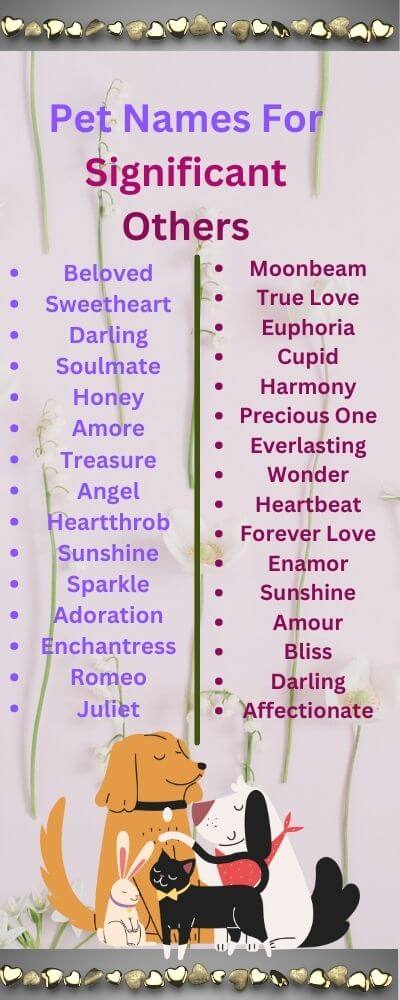 pet names for significant others